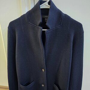 JCrew Blue  XSmall 100% Wool Sweater Jacket